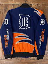 Load image into Gallery viewer, Detroit Tigers Vintage 90s Racing Varsity Jacket Navy Orange ABC Vintage 