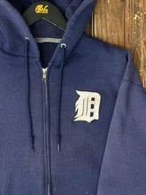 Load image into Gallery viewer, Detroit Tigers Vintage 90s Russell Zip Up Hoodie Navy ABC Vintage 