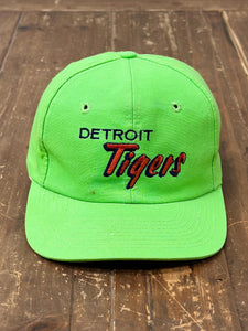 Detroit Tigers Vintage 90s Snapback Neon Green ABC Vintage 