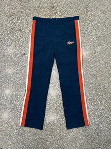 Detroit Tigers Vintage 90s Starter Track Pant Blue Orange White Stripes ABC Vintage 