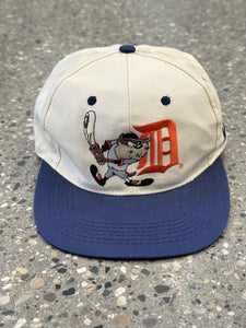 Detroit Tigers Vintage 90s Taz Snapback Cream Navy ABC Vintage 