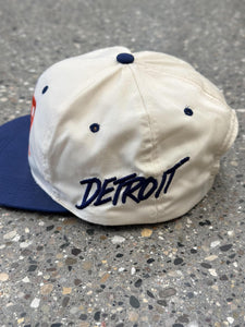 Detroit Tigers Vintage 90s Taz Snapback Cream Navy ABC Vintage 