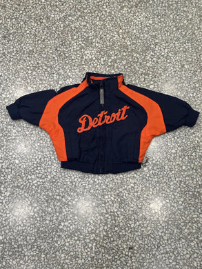 Detroit Tigers Vintage 90s Youth Majestic Zip Up Jacket Navy Orange ABC Vintage 