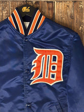 Load image into Gallery viewer, Detroit Tigers Vintage 90s Youth Starter Bomber Jacket Navy Orange ABC Vintage 
