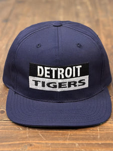 Detroit Tigers Vintage Split Box Logo Snapback Navy ABC Vintage 