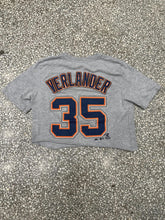 Load image into Gallery viewer, Detroit Tigers Vintage Verlander Majestic Cropped Tee Grey ABC Vintage 