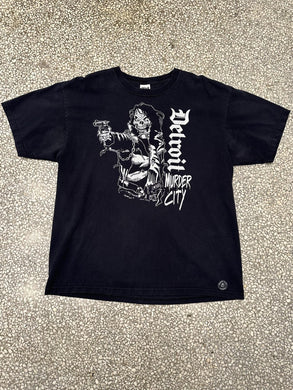 Detroit Vintage 90s Murder City Faded Black ABC Vintage 