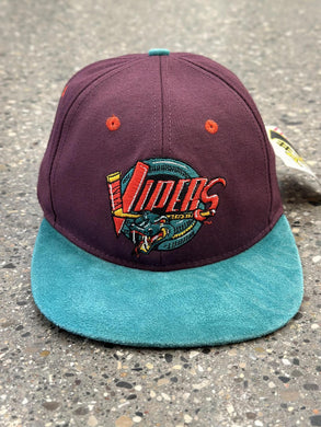 Detroit Vipers Vintage Hat Purple Teal Suede Brim ABC Vintage 