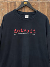 Load image into Gallery viewer, Detroit Where The Weak Are Killed And Eaten Vintage 2000s Tee Black Red ABC Vintage 
