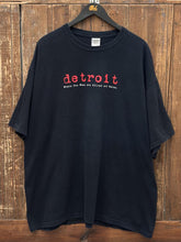 Load image into Gallery viewer, Detroit Where The Weak Are Killed And Eaten Vintage 2000s Tee Black Red ABC Vintage 
