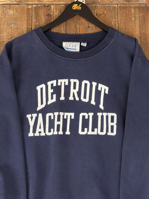 Detroit Yacht Club Vintage 90s Crewneck Faded Navy ABC Vintage 