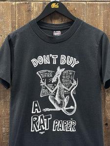 Don't Buy A Rat Paper Vintage 90s Tee Black ABC Vintage 