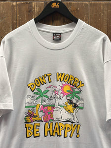 Don't Worry Be Happy Vintage 1988 Vacation Tee White ABC Vintage 