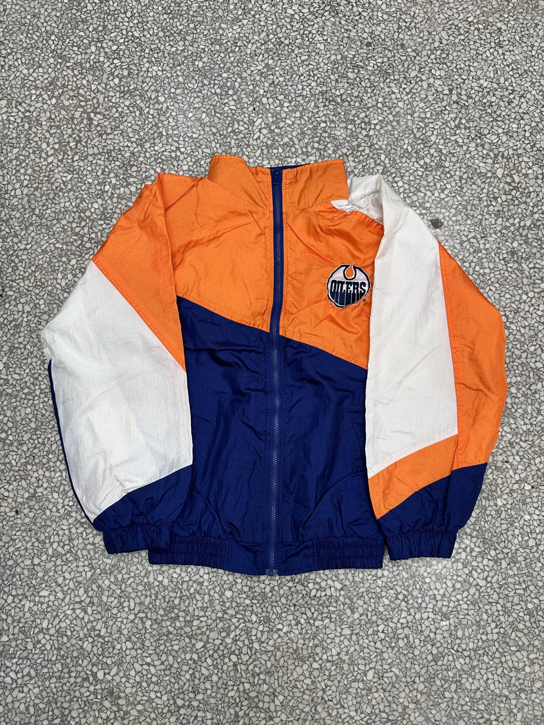 Edmonton Oilers Vintage 90s Chalk Line Satin Track Jacket ABC Vintage 