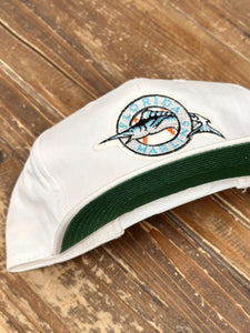 Florida Marlins Vintage 90s Snapback White Green Underbrim ABC Vintage 
