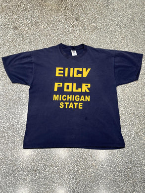 FUCK Michigan State Vintage 90s Faded Navy ABC Vintage 