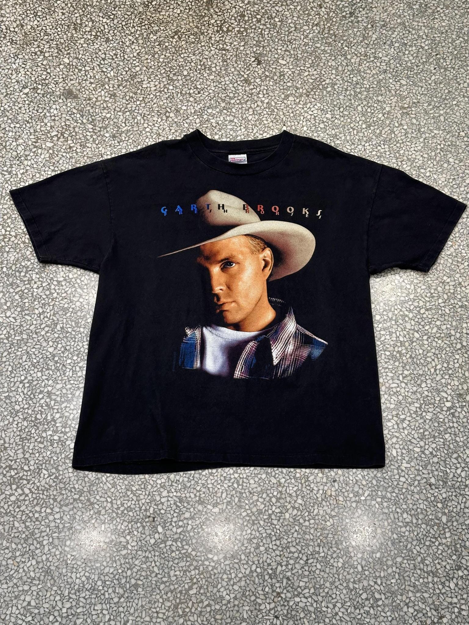 Garth Brooks Vintage 1996 Fresh Horses Tour Tee Black