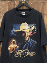 Load image into Gallery viewer, George Strait Vintage 90s Country Music Festival Tee Faded Black ABC Vintage 