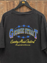 Load image into Gallery viewer, George Strait Vintage 90s Country Music Festival Tee Faded Black ABC Vintage 