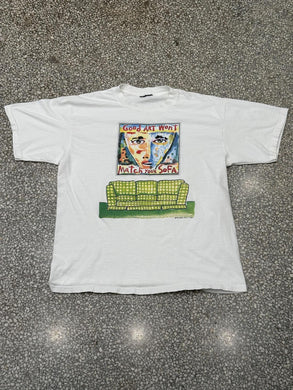 Good Art Won't Match Your Sofa Vintage 90s Art Tee White ABC Vintage 