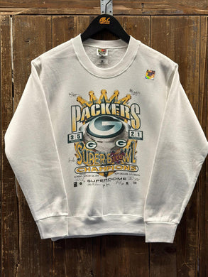 Green Bay Packers Vintage 1997 Super Bowl Champions Youth Crewneck White ABC Vintage 