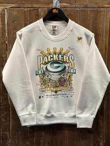 Green Bay Packers Vintage 1997 Super Bowl Champions Youth Crewneck White ABC Vintage 