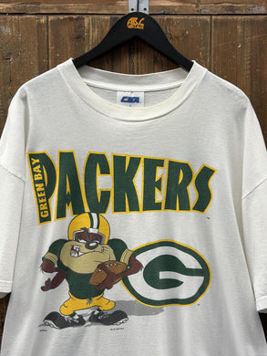 Green Bay Packers Vintage 1997 Taz Faded White ABC Vintage 