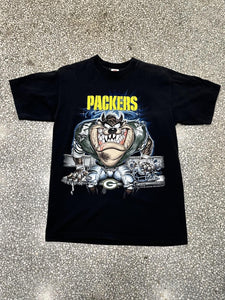 Green Bay Packers Vintage 1997 Taz Tee Black ABC Vintage 