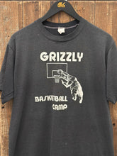 Load image into Gallery viewer, Grizzly Basketball Camp Vintage 80s Paper Thin Tee Faded Black ABC Vintage 
