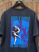 Load image into Gallery viewer, Guns N' Roses Vintage 1991 Use Your Illusion Tour Tee Faded Black ABC Vintage 