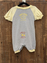 Load image into Gallery viewer, Harley-Davidson Vintage 2000s Youth Bearly Behavin' Baby Onesie Grey Pale Yellow ABC Vintage 