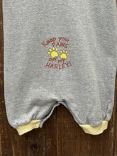 Load image into Gallery viewer, Harley-Davidson Vintage 2000s Youth Bearly Behavin' Baby Onesie Grey Pale Yellow ABC Vintage 