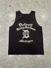 Load image into Gallery viewer, Harley Davidson Vintage 90s Detroit Michigan Tank Top Faded Black ABC Vintage 