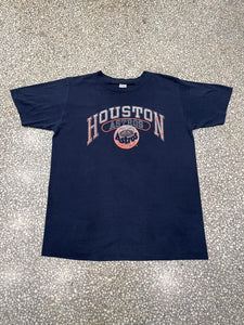 Houston Astros Vintage 80s Champion Tee Paper Thin Faded Navy ABC Vintage 