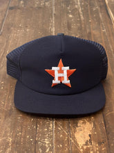Load image into Gallery viewer, Houston Astros Vintage 80s New Era Trucker Hat Navy ABC Vintage 