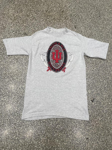 Indiana Vintage 90s Paisley Crest Puff Print Grey ABC Vintage 