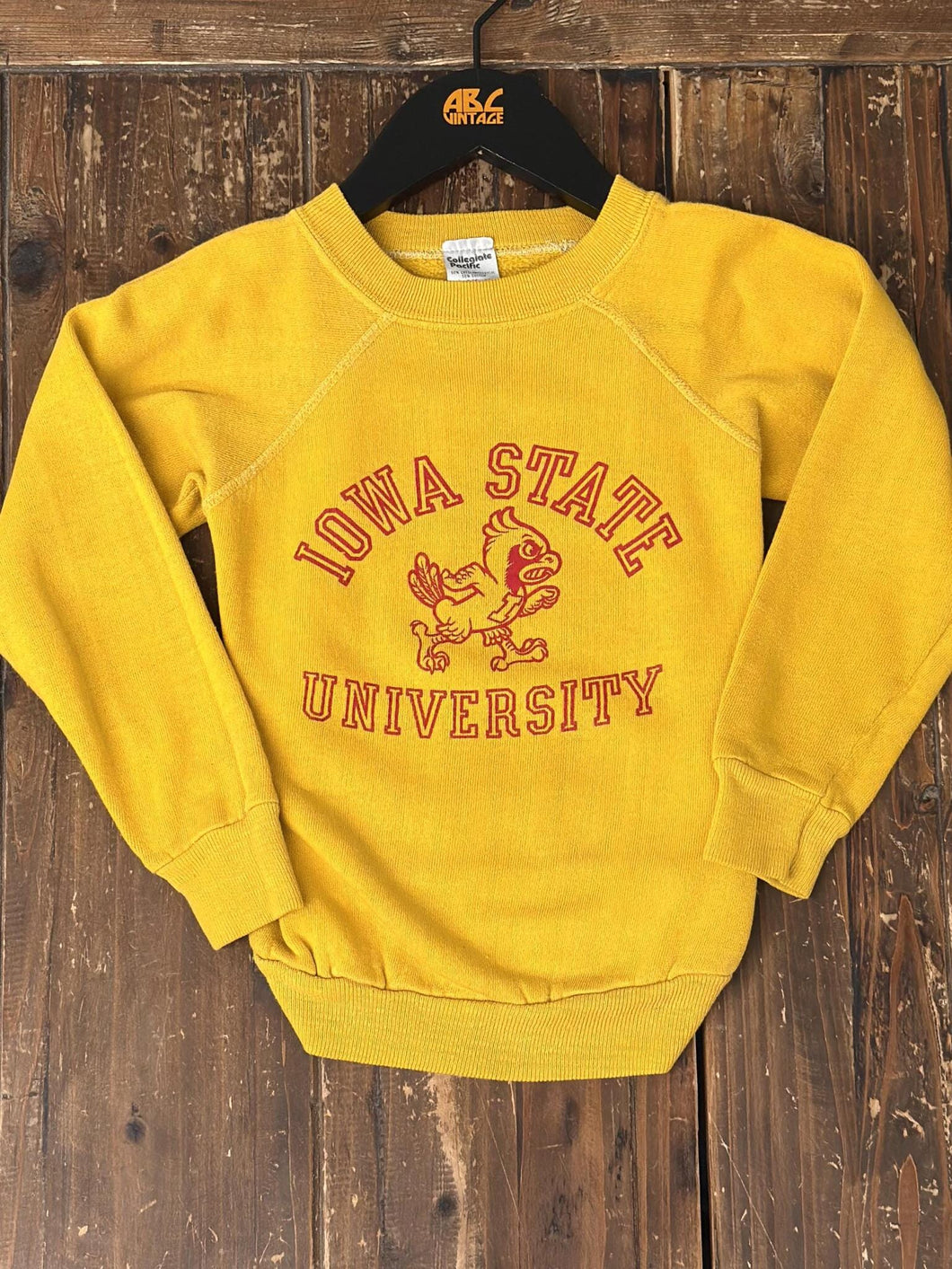 Iowa State Vintage 80s Youth Crewneck Gold ABC Vintage 