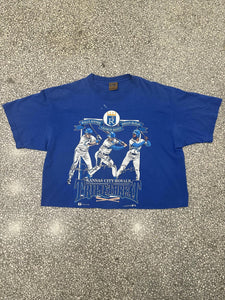 Kansas City Royals Vintage 1992 Triple Threat Cropped Tee Faded Blue ABC Vintage 