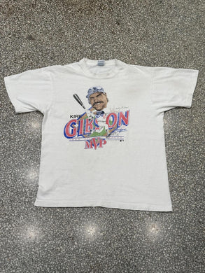 Kirk Gibson Vintage 1989 MVP Salen Tee Faded White ABC Vintage 