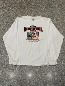 Lil' Beaver Tail Beer Vintage 90s L/S Tee White ABC Vintage 