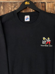 Lil' Bo Beer Traverse City Vintage 90s Crewneck Black ABC Vintage 