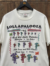 Load image into Gallery viewer, Lollapalooza Vintage 1992 Anvil Tag Tee White Red Green Purple ABC Vintage 