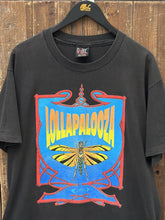 Load image into Gallery viewer, Lollapalooza Vintage 1992 Dragonfly Giant Tag Tee Faded Black ABC Vintage 