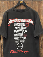 Load image into Gallery viewer, Lollapalooza Vintage 1992 Dragonfly Giant Tag Tee Faded Black ABC Vintage 