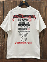 Load image into Gallery viewer, Lollapalooza Vintage 1992 Giant Tag Tee White Red Grey ABC Vintage 