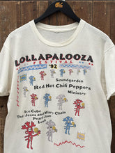 Load image into Gallery viewer, Lollapalooza Vintage 1992 Tee Cream ABC Vintage 