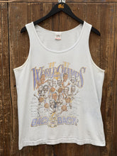 Load image into Gallery viewer, Los Angeles Lakers Vintage 1987-1988 Back to Back World Champs Tank Top Super Faded White ABC Vintage 