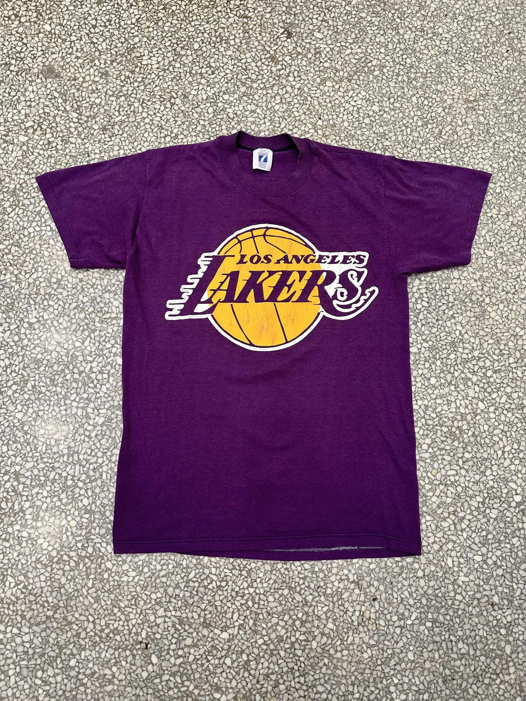 Los Angeles Lakers Vintage 90s Logo 7 Tee Paper Thin Purple ABC Vintage 