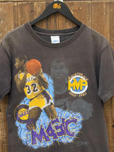 Load image into Gallery viewer, Magic Johnson Vintage 1989-1990 Back to Back MVP Salem Tee Sun Faded Black ABC Vintage 