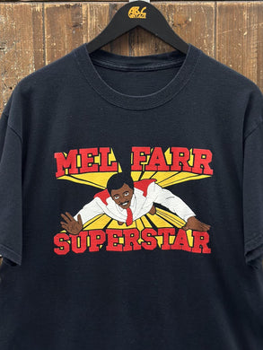 Mel Farr Detroit Lions Vintage 90s Superstar Commercial Tee Black ABC Vintage 